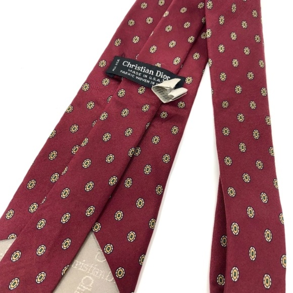 Christian Dior Classic Burgundy Everyday Silk Tie - Picture 3 of 6
